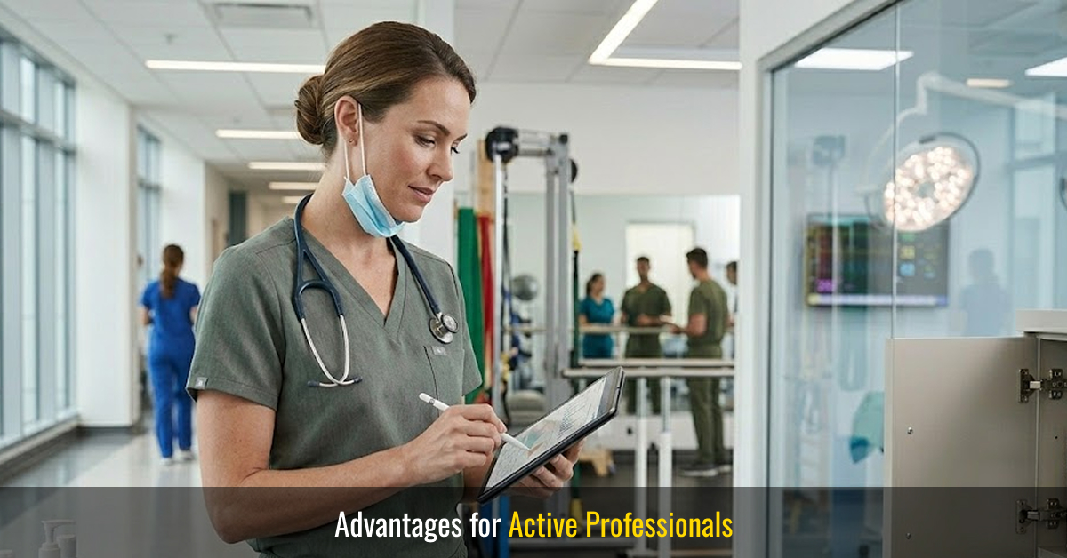 advantages for active professionals