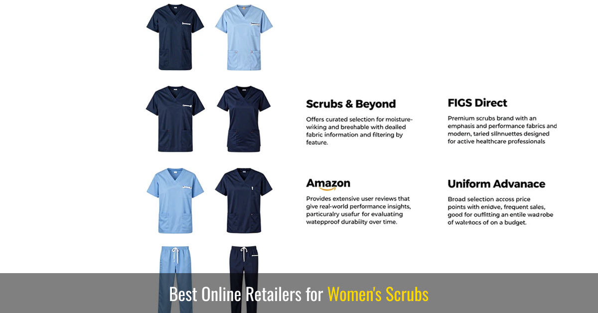 best online retailers for women's scrubs