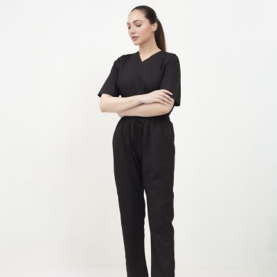 cotton 65 %, polyester 35 % scrub top and trouser side