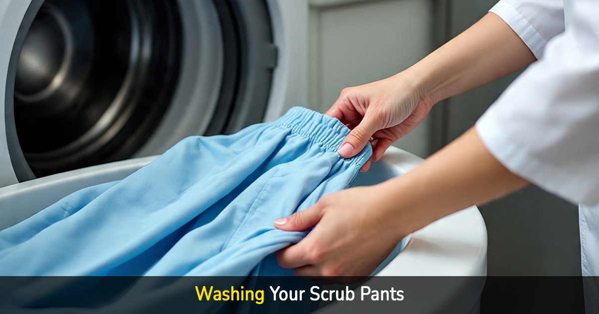 washing your scrub pants